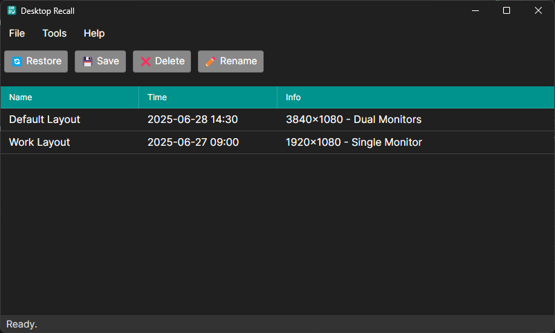 Desktop Recall Screenshot