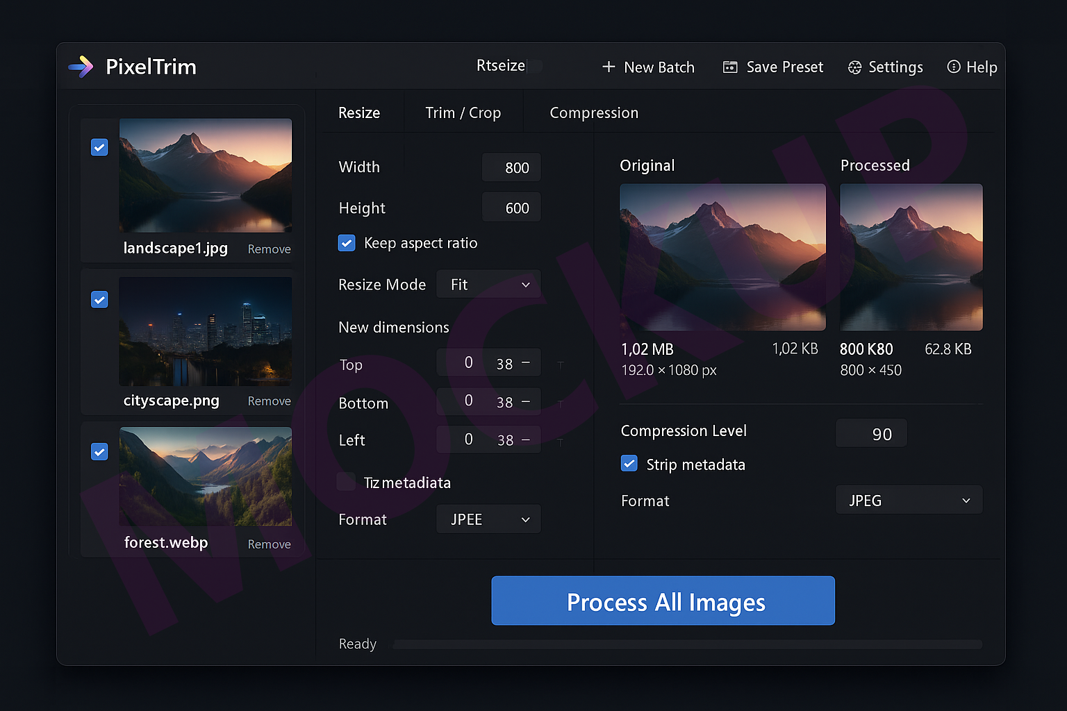 PixelTrim Screenshot