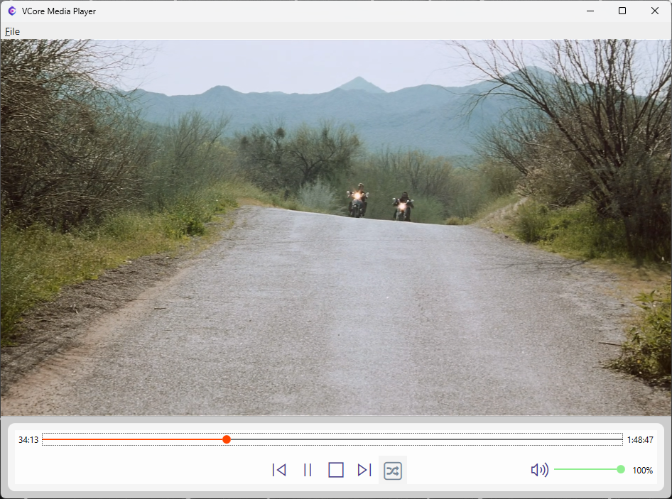 VCore Media Player Screenshot